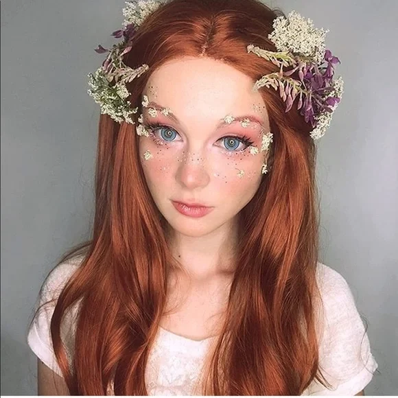 22” Copper Red Beautiful Body Wavy Lace Front Wig *NEW* Accessories | 22 Copper Red Body Wavy Lace Front Wig New  main image 3